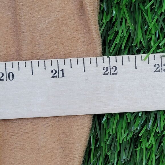 Vintage 70s MOD Velour Sweater M/L 21x23 Beige Cropped USA - Picture 9 of 11